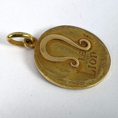 BECKER FRENCH ZODIAC LEO STARSIGN 18K YELLOW GOLD CHARM PENDANT - ADDITIONAL PHOTO 13