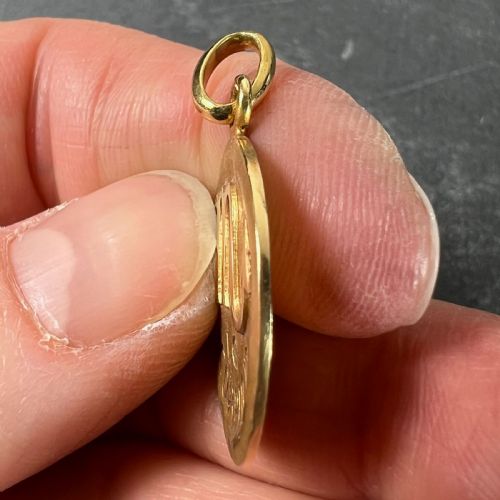 BECKER FRENCH ZODIAC SCORPIO STARSIGN 18K YELLOW GOLD CHARM PENDANT - ADDITIONAL PHOTO 6