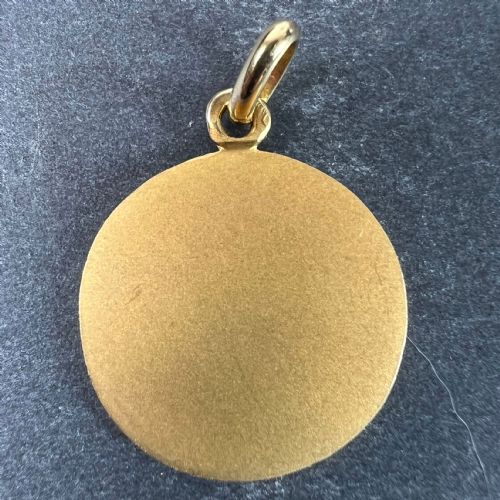 BECKER FRENCH ZODIAC AQUARIUS STARSIGN 18K YELLOW GOLD CHARM PENDANT - ADDITIONAL PHOTO 2