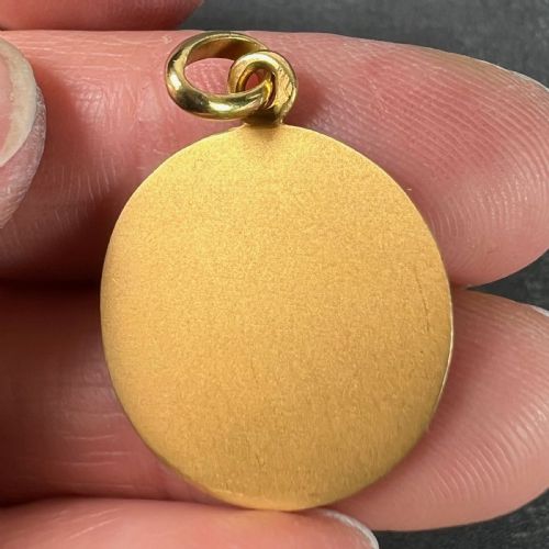 BECKER FRENCH ZODIAC AQUARIUS STARSIGN 18K YELLOW GOLD CHARM PENDANT - ADDITIONAL PHOTO 7