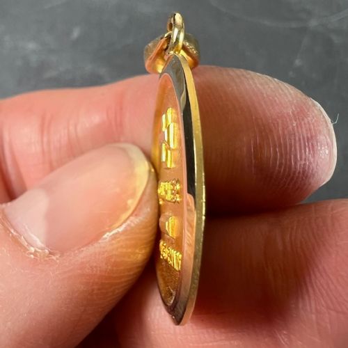 AUGIS FRENCH MORE THAN YESTERDAY 18K YELLOW GOLD LOVE CHARM PENDANT - ADDITIONAL PHOTO 7