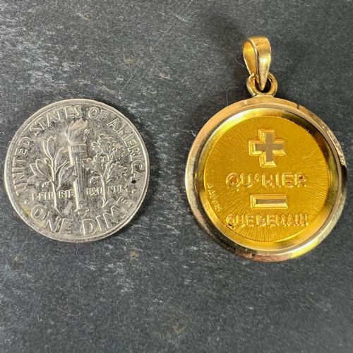 AUGIS FRENCH MORE THAN YESTERDAY 18K YELLOW GOLD LOVE CHARM PENDANT - ADDITIONAL PHOTO 8