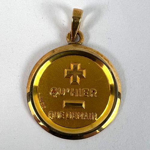 AUGIS FRENCH MORE THAN YESTERDAY 18K YELLOW GOLD LOVE CHARM PENDANT - ADDITIONAL PHOTO 10