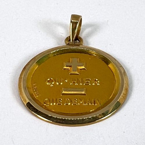AUGIS FRENCH MORE THAN YESTERDAY 18K YELLOW GOLD LOVE CHARM PENDANT - ADDITIONAL PHOTO 12