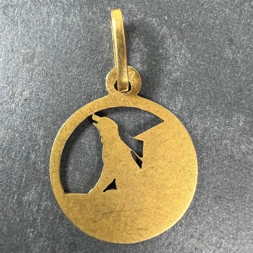 FRENCH 18K YELLOW GOLD DOG HOUSE CHARM PENDANT - ADDITIONAL PHOTO 2