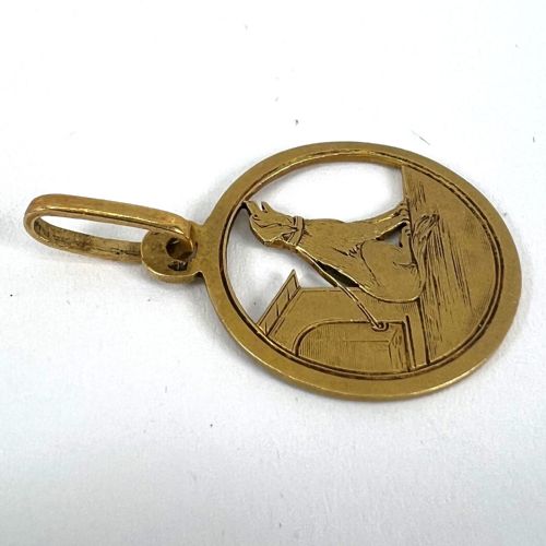 FRENCH 18K YELLOW GOLD DOG HOUSE CHARM PENDANT - ADDITIONAL PHOTO 14