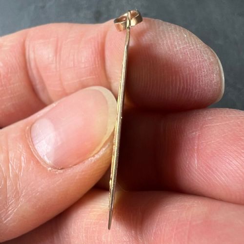 FRENCH FIRST COMMUNION 18K YELLOW ROSE GOLD MEDAL CHARM PENDANT - ADDITIONAL PHOTO 7