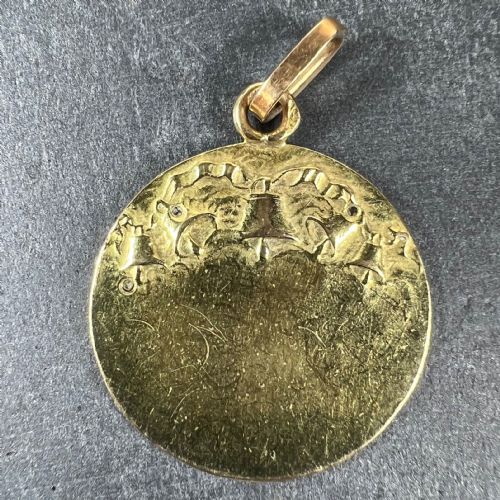 FRENCH RAPHAELS CHERUB STARS 18K YELLOW GOLD DIAMOND CHARM PENDANT - ADDITIONAL PHOTO 2