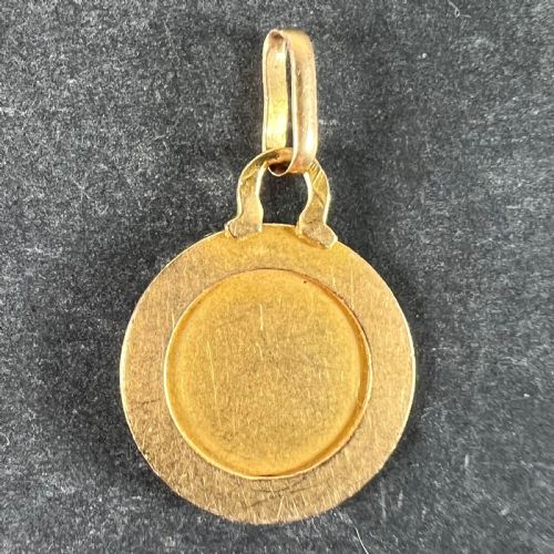 FRENCH CANCER ZODIAC STARSIGN 18K YELLOW GOLD PERROUD CHARM PENDANT - ADDITIONAL PHOTO 2