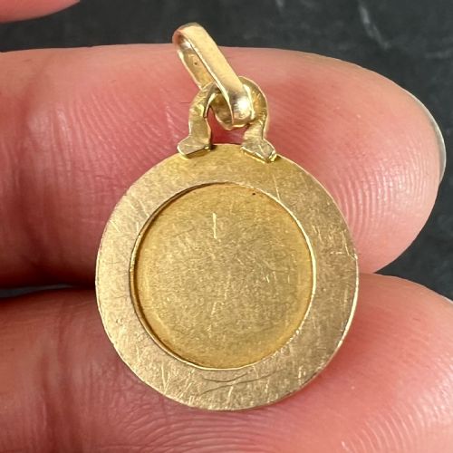 FRENCH CANCER ZODIAC STARSIGN 18K YELLOW GOLD PERROUD CHARM PENDANT - ADDITIONAL PHOTO 7
