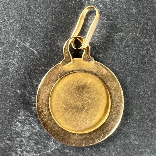 FRENCH GEMINI ZODIAC STARSIGN 18K YELLOW GOLD PERROUD CHARM PENDANT - ADDITIONAL PHOTO 2