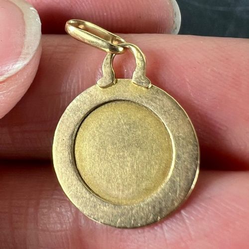 FRENCH GEMINI ZODIAC STARSIGN 18K YELLOW GOLD PERROUD CHARM PENDANT - ADDITIONAL PHOTO 9