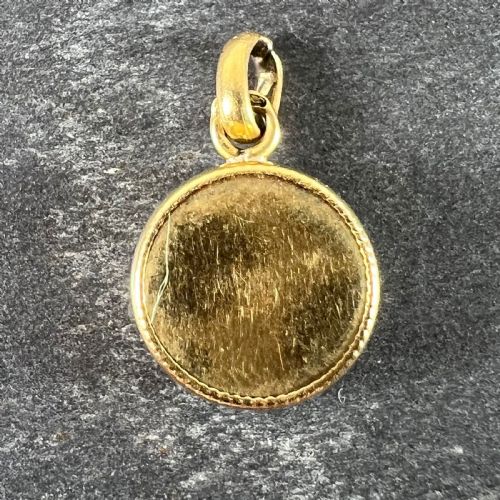 VINTAGE FRENCH 18K YELLOW GOLD COMPASS CHARM PENDANT - ADDITIONAL PHOTO 2