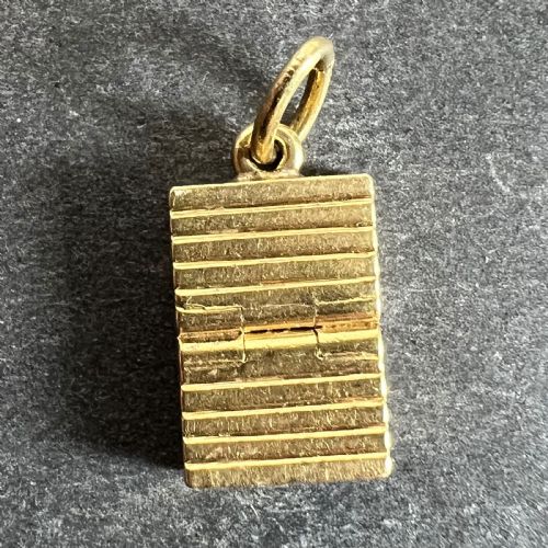 VINTAGE DECO FOLDING FOB SEAL INITIALS AM 18K YELLOW GOLD CHARM PENDANT - ADDITIONAL PHOTO 4