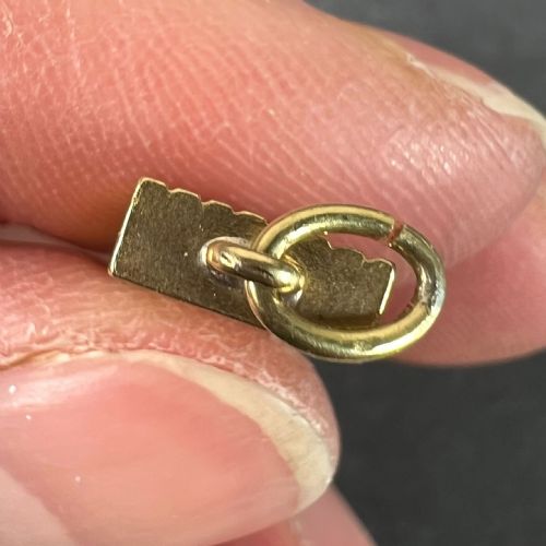 VINTAGE DECO FOLDING FOB SEAL INITIALS AM 18K YELLOW GOLD CHARM PENDANT - ADDITIONAL PHOTO 12