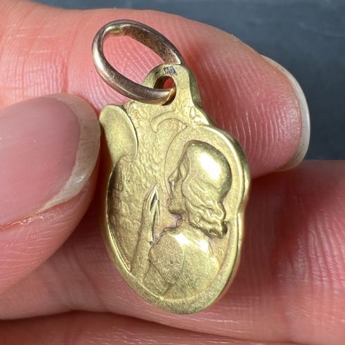 FRENCH RASUMNY DEER HUNTING HORN 18K YELLOW GOLD CHARM PENDANT - ADDITIONAL PHOTO 6