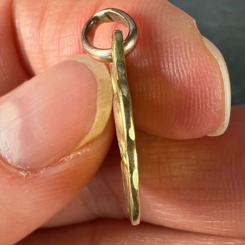 FRENCH RASUMNY DEER HUNTING HORN 18K YELLOW GOLD CHARM PENDANT - ADDITIONAL PHOTO 7