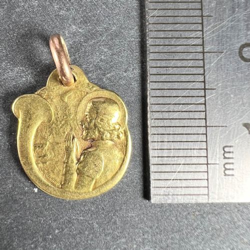 FRENCH RASUMNY DEER HUNTING HORN 18K YELLOW GOLD CHARM PENDANT - ADDITIONAL PHOTO 9