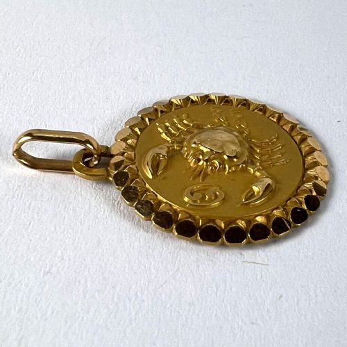 FRENCH PERROUD LARGE CANCER ZODIAC STARSIGN 18K YELLOW GOLD CHARM PENDANT - ADDITIONAL PHOTO 15
