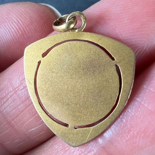 VINTAGE FRENCH RAPHAELS CHERUB FORGET ME NOT 18K YELLOW GOLD CHARM PENDANT - ADDITIONAL PHOTO 8