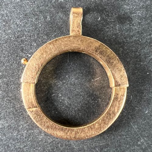 FRENCH GIANT SPRING RING CLOSURE 18K ROSE GOLD CHARM PENDANT CONNECTOR - ADDITIONAL PHOTO 1