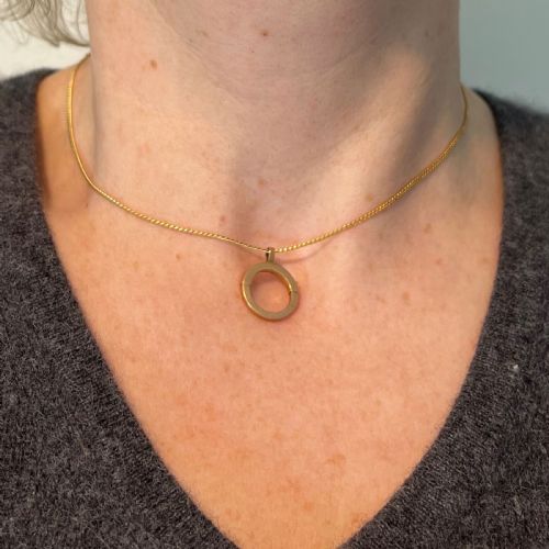 FRENCH GIANT SPRING RING CLOSURE 18K ROSE GOLD CHARM PENDANT CONNECTOR - ADDITIONAL PHOTO 3