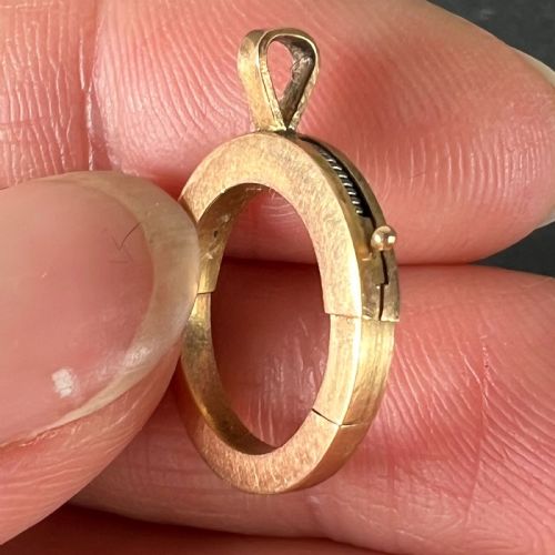 FRENCH GIANT SPRING RING CLOSURE 18K ROSE GOLD CHARM PENDANT CONNECTOR - ADDITIONAL PHOTO 5