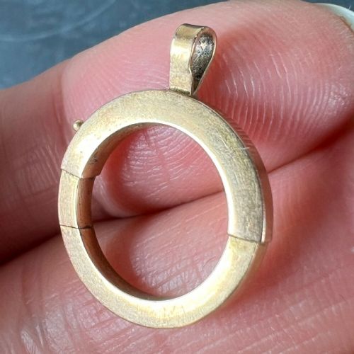FRENCH GIANT SPRING RING CLOSURE 18K ROSE GOLD CHARM PENDANT CONNECTOR - ADDITIONAL PHOTO 7