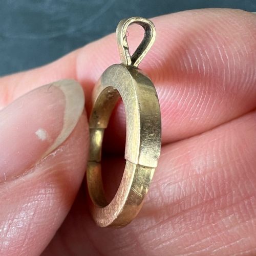 FRENCH GIANT SPRING RING CLOSURE 18K ROSE GOLD CHARM PENDANT CONNECTOR - ADDITIONAL PHOTO 8