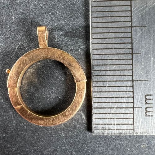 FRENCH GIANT SPRING RING CLOSURE 18K ROSE GOLD CHARM PENDANT CONNECTOR - ADDITIONAL PHOTO 9