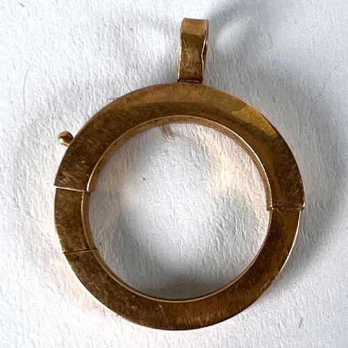 FRENCH GIANT SPRING RING CLOSURE 18K ROSE GOLD CHARM PENDANT CONNECTOR - ADDITIONAL PHOTO 11