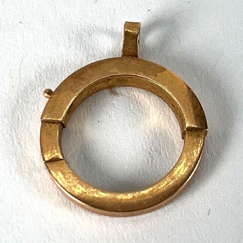 FRENCH GIANT SPRING RING CLOSURE 18K ROSE GOLD CHARM PENDANT CONNECTOR - ADDITIONAL PHOTO 12