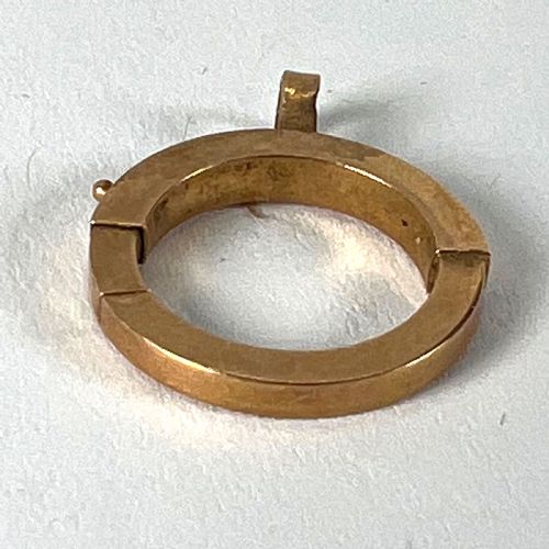 FRENCH GIANT SPRING RING CLOSURE 18K ROSE GOLD CHARM PENDANT CONNECTOR - ADDITIONAL PHOTO 13