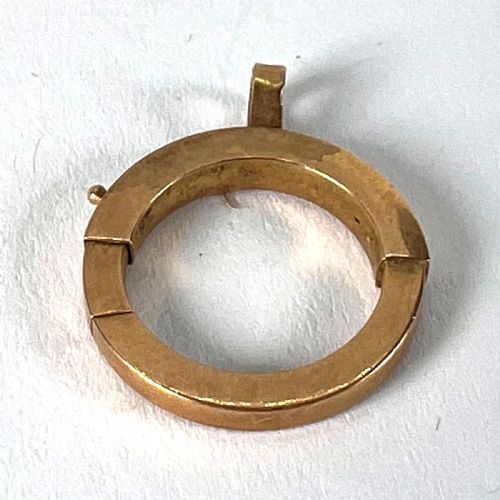 FRENCH GIANT SPRING RING CLOSURE 18K ROSE GOLD CHARM PENDANT CONNECTOR - ADDITIONAL PHOTO 14