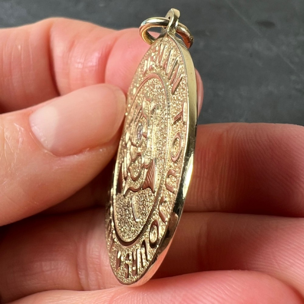 Merrin Today Tomorrow Always Diamond Rose 14k Yellow Gold Love Pendant