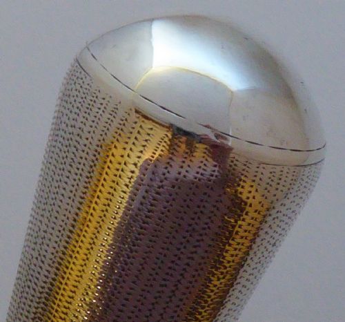 ANTIQUE WALKING STICK CANE 1912 HALLMARKED SOLID SILVER POMMEL MALACCA SHAFT - ADDITIONAL PHOTO 3