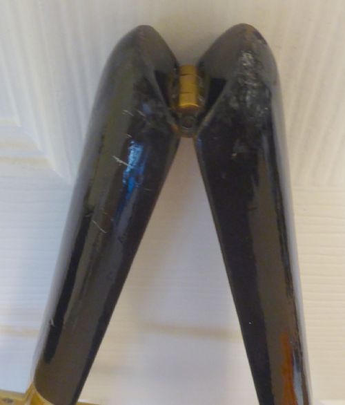 ANTIQUE MILITARY EBONY PACE STICK WALKING STICK CANE BRASS FITTINGS - ADDITIONAL PHOTO 6