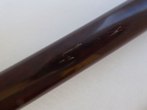 RARE WALKING STICK CANE 1887 HALLMARKED SOLID SILVER POMMEL SNAKEWOOD SHAFT - ADDITIONAL PHOTO 11