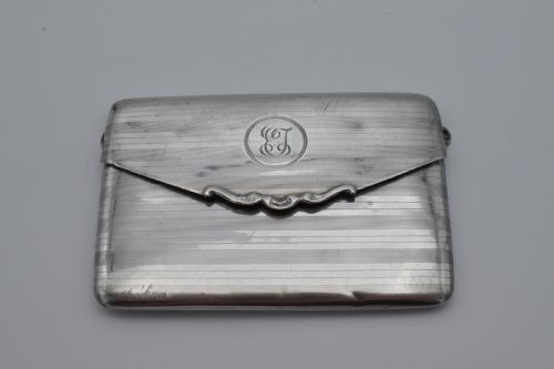 Antique Sterling Silver Card Case Purse 1915 Mappin & Webb