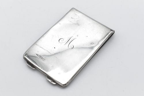 Victorian Sterling Silver Aide De Memoire Card Case 1905