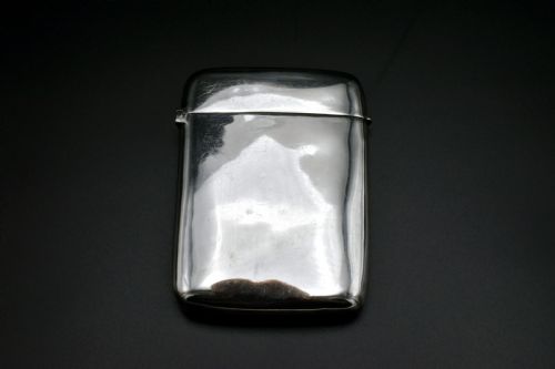Victorian Sterling Silver Card Case Vesta Shape 1886