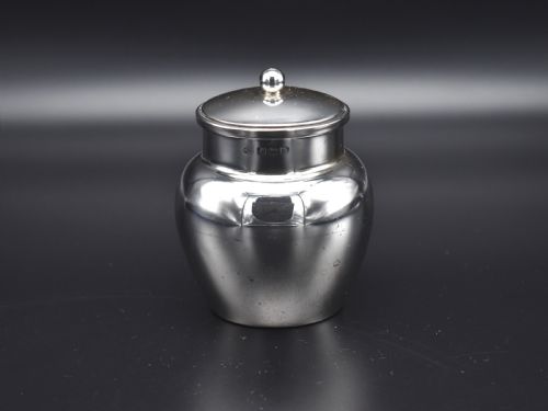George V Sterling Silver Miniature Tea Caddy Canister 1911