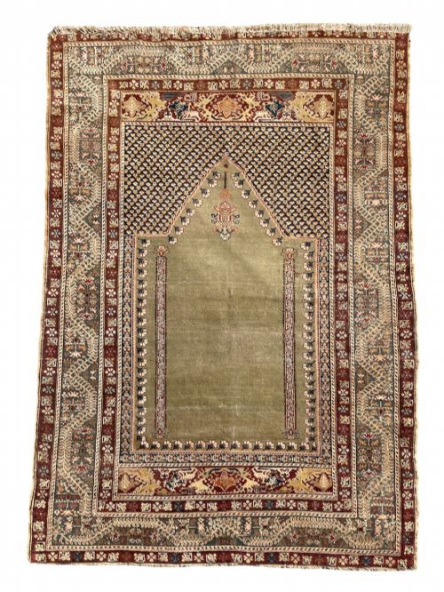 ANTIQUE ANATOLIAN GHIORDES PRAYER RUG - ADDITIONAL PHOTO 7