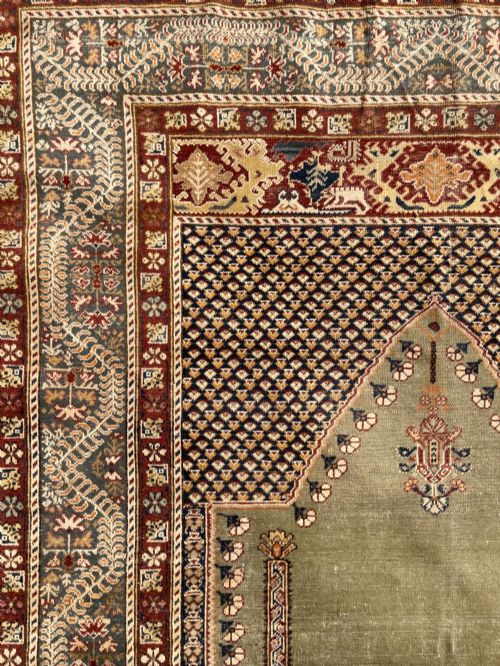 ANTIQUE ANATOLIAN GHIORDES PRAYER RUG - ADDITIONAL PHOTO 8