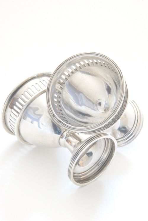 fig 2. A Pair of Edwardian Solid Silver Egg Cups 1908