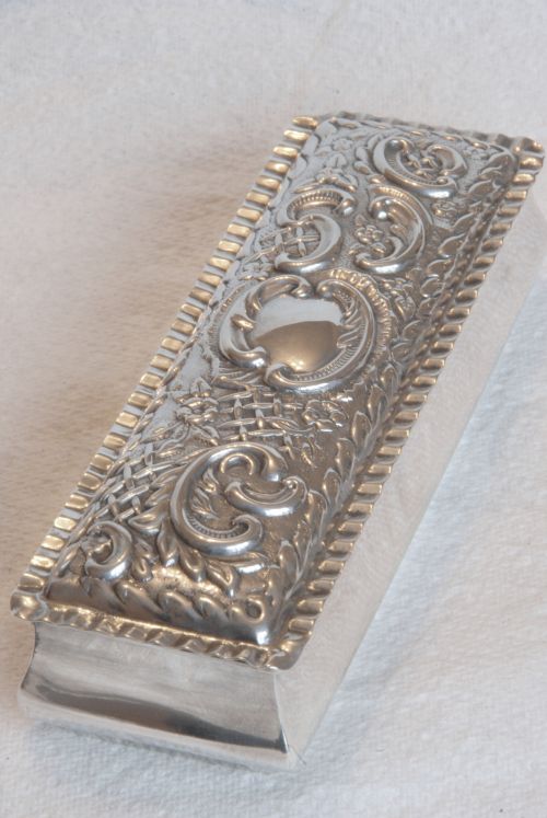 Edwardian Solid Silver Trinket Box / Table Snuff Box 1902