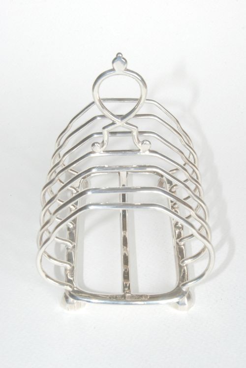fig 2. Edwardian Solid Silver 6 Slice Toast Rack 1906
