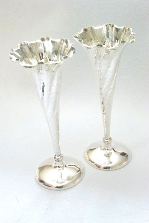 fig 3. Large Victorian Solid Silver Spill Vase 1898