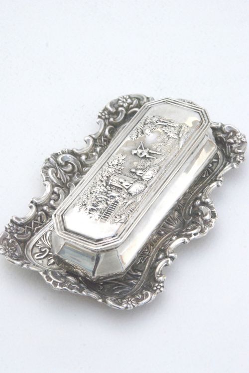 Victorian Silver Trinket Box and Ring Tray Set 1899