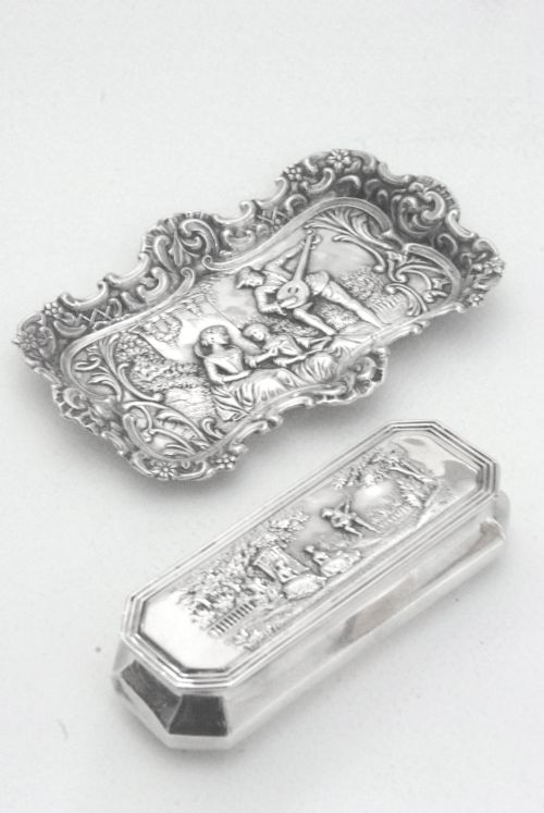 fig 1. Victorian Silver Trinket Box and Ring Tray Set 1899